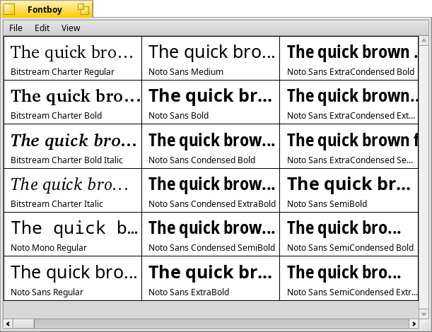 Screenshot of Fontboy app